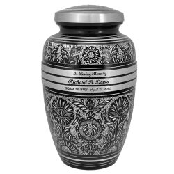 Living Garden Pewter Adult Cremation Urn - Tribute Wreath® - Pro Diamond Engraving