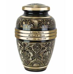 Living Garden Gold Adult Cremation Urn - Tribute Wreath® - Pro Diamond Engraving