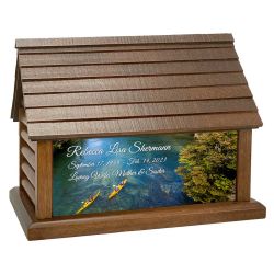 Canoeing Log Cabin Keep The Memory® Cremation Urn