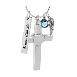 Lots of Love Cross Jewelry Urn - Love Charms Option