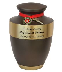 US Marine Corps Master Rifle Cremation Urn - Adult Military Marine Rifle Urn - Pro Diamond Engraving