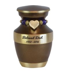 Master Brass Keepsake Urn - Love Charms Option