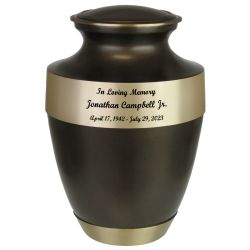 Master Brass Cremation Adult Urn - Tribute Wreath™ - Pro Diamond Engraving