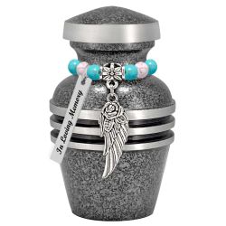 Masters Pewter Cremation Keepsake Mini Urn - Love Charms® Option