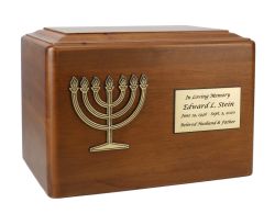 Personalized Menorah Walnut Urn