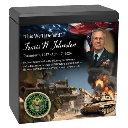 US Army Remembrance Cremation Adult Photo Urn