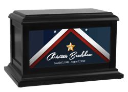 Veteran Flag Adult or Medium - Cremation Urn