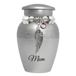 Pewter Leaves Keepsake Urn - Love Charms® Option