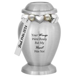 Your Wings Were Ready Pewter Mini Urn - Love Charms® Option