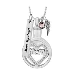 Mom Heart Ash Pendant Urn - Love Charms Option
