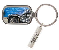Motorcycle Sunrise Keychain Urn