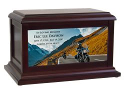 Motorcycle Reflections Cremation Urn