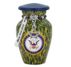 US Navy Camouflage Mini Urn - Love Charms® Option