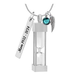 Hourglass Necklace Ash Urn - Love Charms® Option