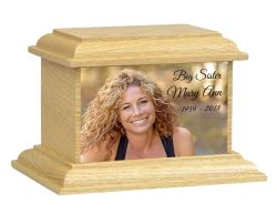 Oak Cremation Keepsake Urn