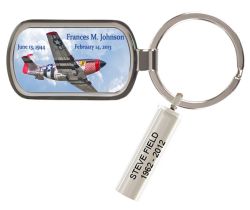 Customized P-51 In Flight Keychain Keepsake