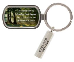 Custom Made Peaceful Forest Keychain Keepsake