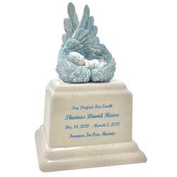 In Loving Arms Blue Infant Urn