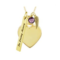 Perfect Heart Gold Swing Jewelry Urn - Love Charms™ Option 