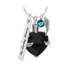 Mom Cremation Jewelry Urn - Love Charms Option