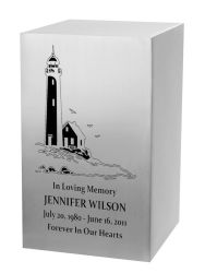 Lighthouse At The Sea Brass Memorial Urn