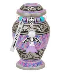 Princess Angel Pewter Keepsake Urn - Love Charms Option