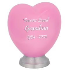 Pink Heart Keepsake Urn