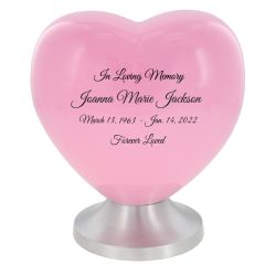 Pink Heart Medium Urn
