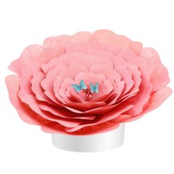 Pink Peaceful Petal® Flower Water Burial Adult or Companion Urn - Blue Butterfly Option
