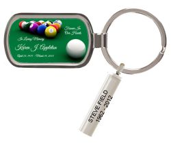 Custom Made Pool Table Keychain Keepsake