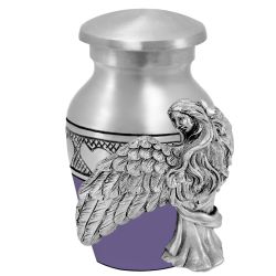 Wings of an Angel Purple Circle of Hearts Keepsake Urn - Engraving Option