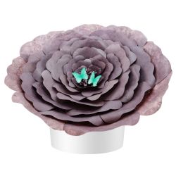 Purple Peaceful Petal® Flower Water Burial Adult or Companion Urn - Teal Butterfly Option