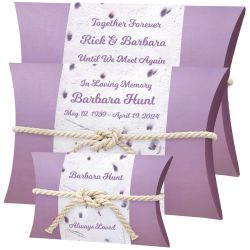 Purple Petals Peaceful Pillow® Water Burial Cremation Urn - Biodegradable Water Burial At Sea Urn - Wide River Urn