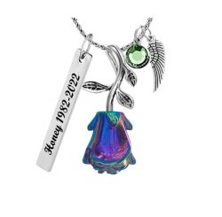 Rainbow Rose Jewelry Ash Urn - Love Charms™ Option