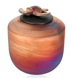 Sea Turtle Raku Adult Cremation Urn - Personalization Option