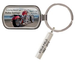 Personalized Red Chopper Keychain Keepsake