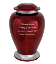 Red Mirror Brass Adult Urn