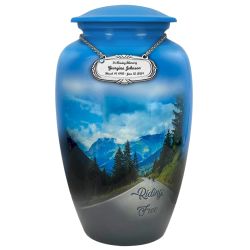Riding Free Medium or Adult Cremation Urn - Tribute Wreath™ - Pro Personalization - Burial Vault Option
