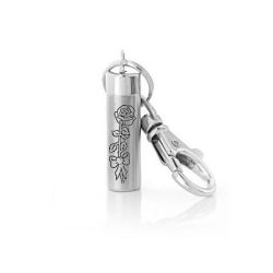Custom Rose Cylinder Key Chain Urn 