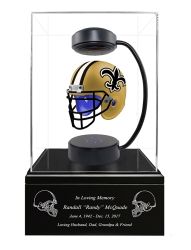 Football Cremation Urn & New Orleans Saints Hover Helmet Décor