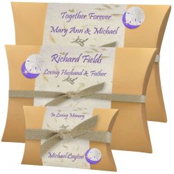 Sand Dollar Starfish Lilac Peaceful Pillow® Water Burial Cremation Urn - Biodegradable  Burial At Sea Urn