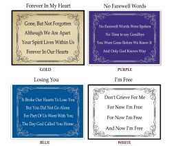 Scroll Poem Plates For Cremation Urns
