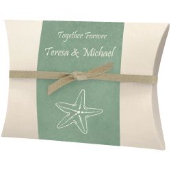 Seafoam Starfish Peaceful Pillow® Companion Water Burial Urn - Biodegradable Burial At Sea For Two Urn - Wide River Urn