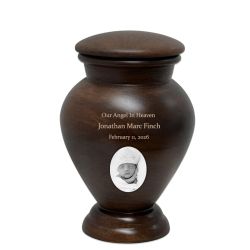 Serenity Infant Photo Cremation Urn - Free Engraving
