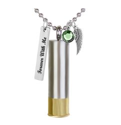 Shotgun Shell Keepsake Pendant Urn - Love Charms Option