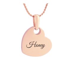 Simply Love Rose Gold Heart 10KT or 14KT Cremation Jewelry Urn - SHIPS NOW