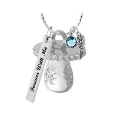 Baby Soother Crystal Ashes Urn - Love Charms™ Option