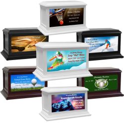 Sports, Golf, Snow, Skate Boarding & Gamer Adult or Medium Wood Keep The Memory® Cremation Urn 
