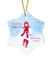 Personalized Ceramic Snow Flake Ornament