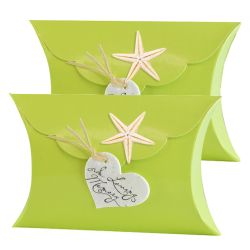 Starfish Spring Green Little Peaceful Pillow® Water Burial Urns - Set of 2 